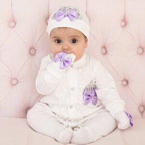 NWT Itty Pitty Toes  Set Angel Wings Jewels Set (Purple)